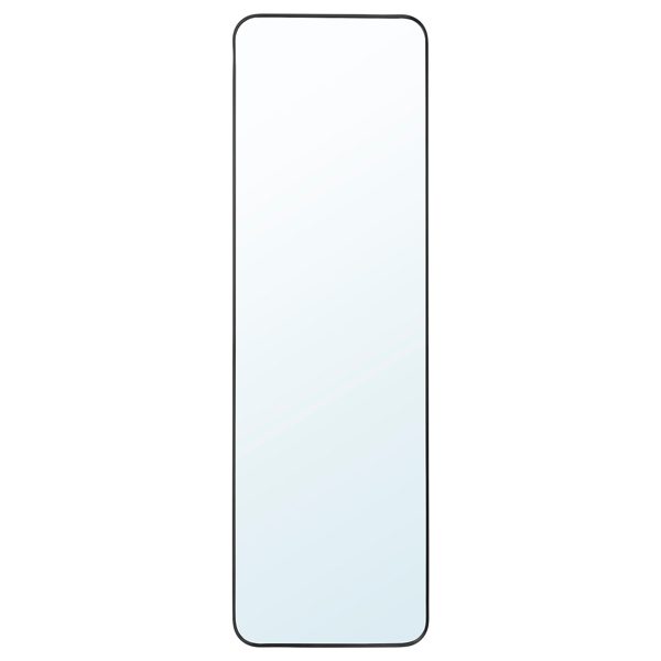 LINDBYN Mirror, black, 40x130 cm