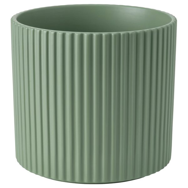 DAKSJUS Plant pot, light green, 15 cm