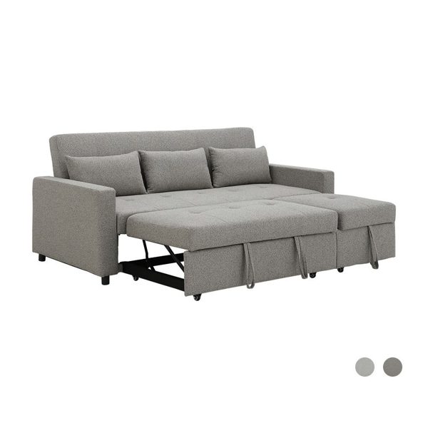 DOMIKAY 3-seat fabric sofa bed