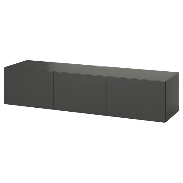 BESTÅ TV bench with doors, 180x42x38 cm